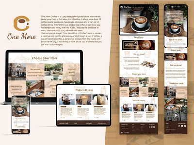 UI Design - One More Coffee Shop coffee shop ui ui design