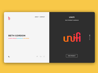 Portfolio Redesign Concept concept flat gradient icons minimal mockup personal portfolio redesign ui web design