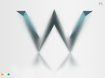 Blur/Frosted Text Experiment - 'W' design graphic design illustration typography
