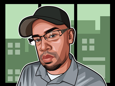 Vector portrait GTA style