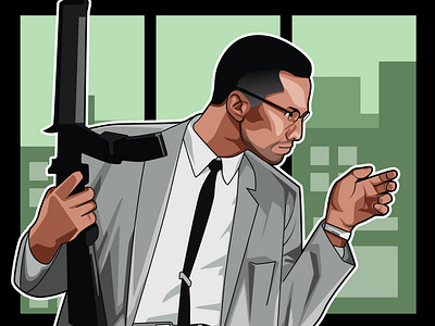 Vector portrait GTA style