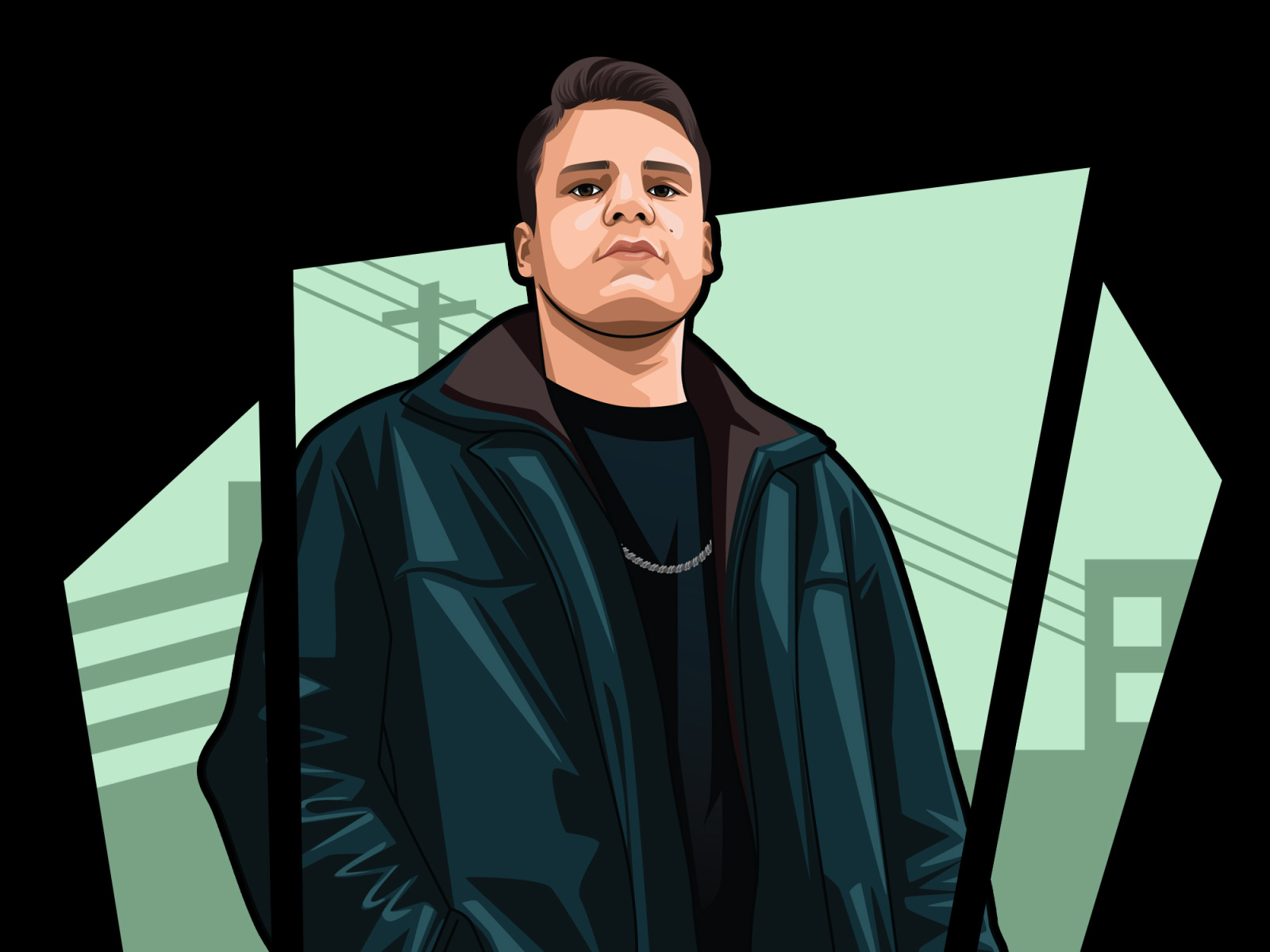 Vector or cartoon portrait with GTA style by ojik atscik on Dribbble