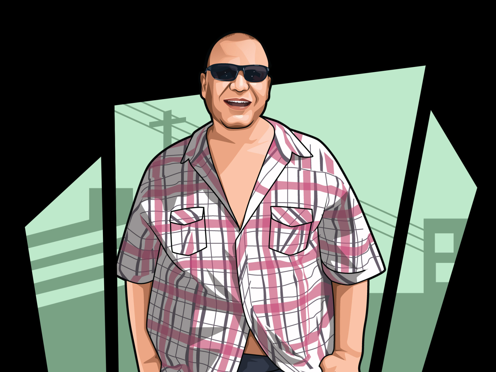 Vector or cartoon portrait with GTA style by ojik atscik on Dribbble