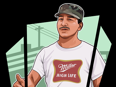 Vector or cartoon portrait with GTA style avatar