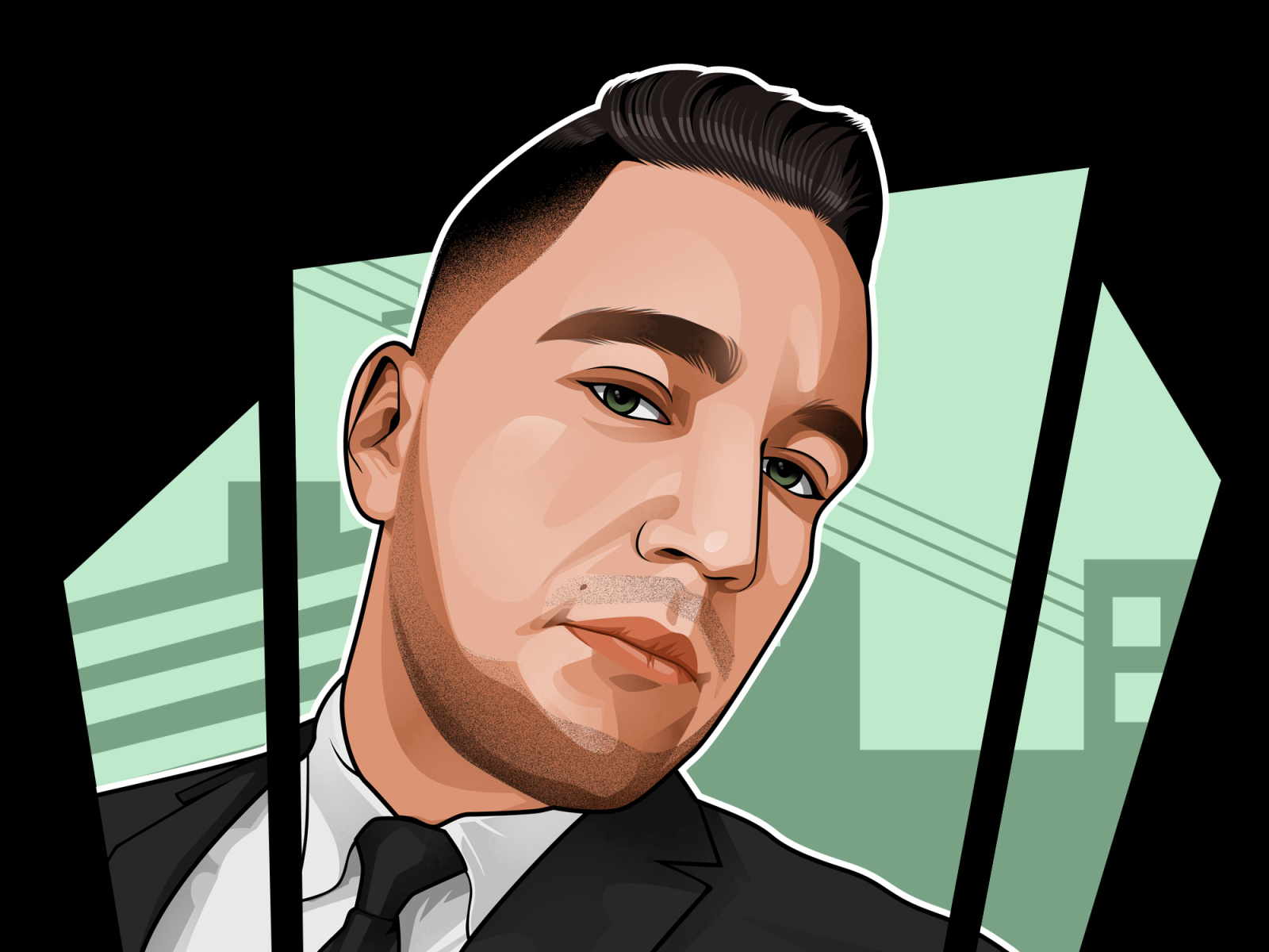 Vector or cartoon portrait with GTA style by ojik atscik on Dribbble