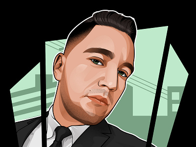 Vector or cartoon portrait with GTA style avatar