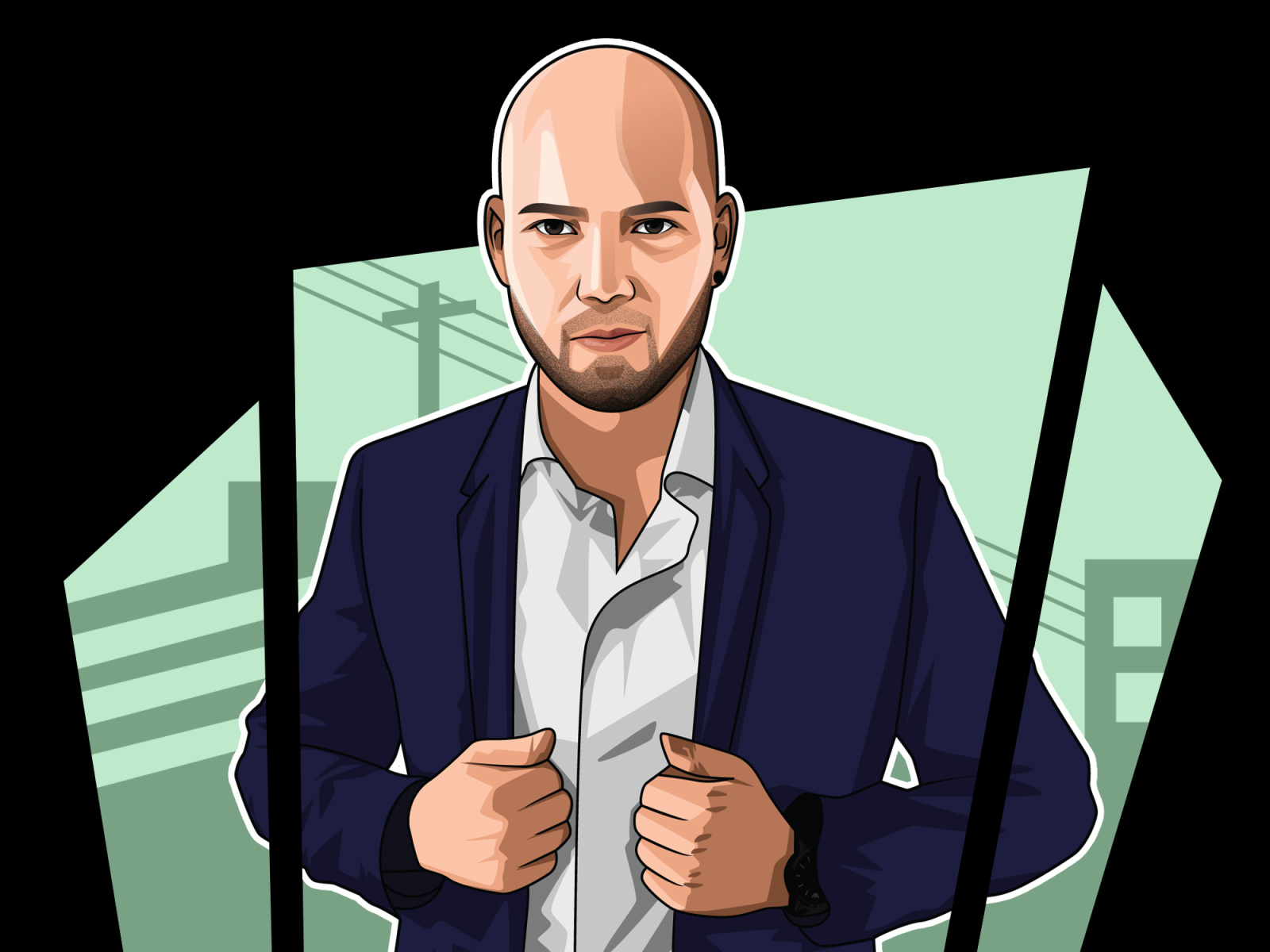 Vector or cartoon portrait with GTA style by ojik atscik on Dribbble