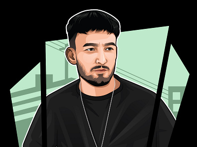 Vector or cartoon portrait with GTA style avatar