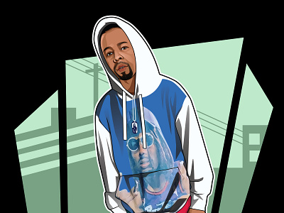 Vector or cartoon portrait with GTA style avatar