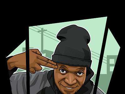 Vector or cartoon portrait with GTA style avatar