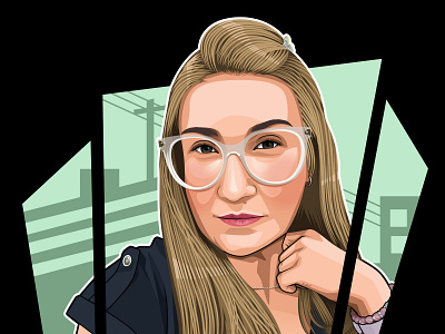 Vector or cartoon portrait with GTA style avatar