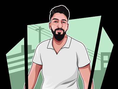 Vector or cartoon portrait with GTA style avatar