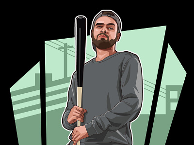 Vector or cartoon portrait with GTA style avatar