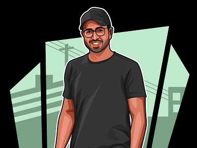 Vector or cartoon portrait with GTA style avatar