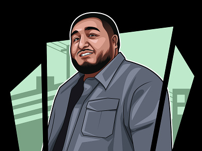 Vector or cartoon portrait with GTA style avatar