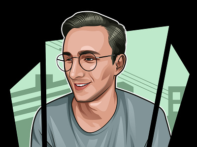 Vector or cartoon portrait with GTA style avatar