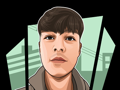 Vector or cartoon portrait with GTA style avatar