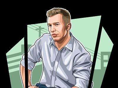 Vector or cartoon portrait with GTA style avatar