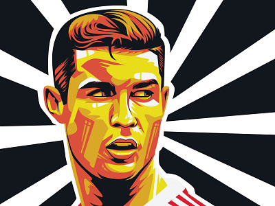 Cristiano Ronaldo in pop art portrait