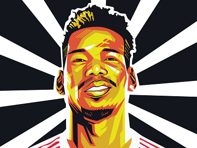 Pogba in pop art portrait animal