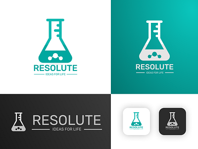 Resolute Logo chemical design logo logo design