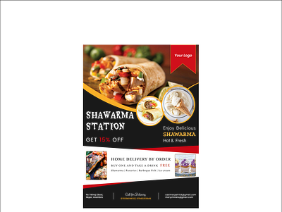 Shawarma Flyer app branding design ui uidesign