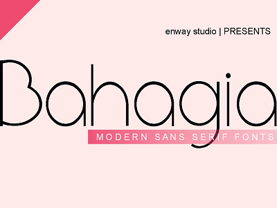 Bahagia Sans Serif Font