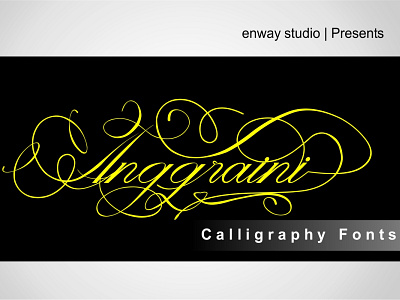 Typedesign Calligraphy Font Anggraini calligraphy calligraphy font font script handwritten font signature fonts type design type face typedesign typeface typography