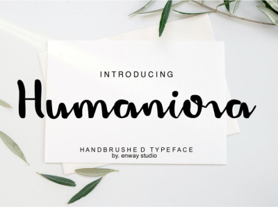 Humaniora Brush Font bold brand design brush font calligraphy calligraphy font design font handrawing illustration lettering logo signature font signature fonts type design typeface typography