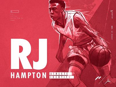 RJ Hampton | Athlete Brand Identity | Project Brief + Sketching