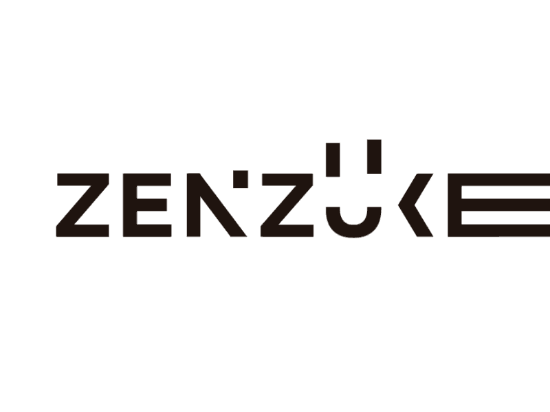 Zenzuke logo animation glitch logo motion typography text transform