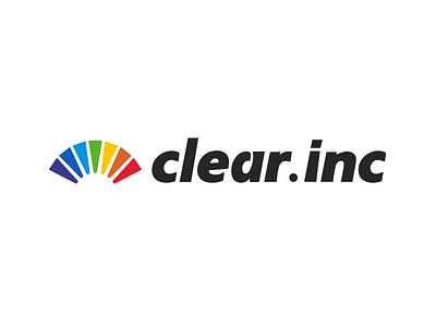 Logo Design "clear" clear logo rainbow
