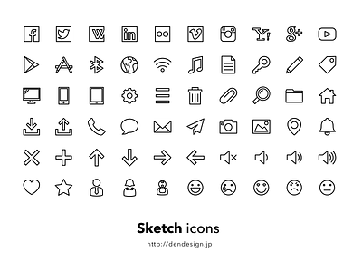 Sketch Icons free icon line sketch vector
