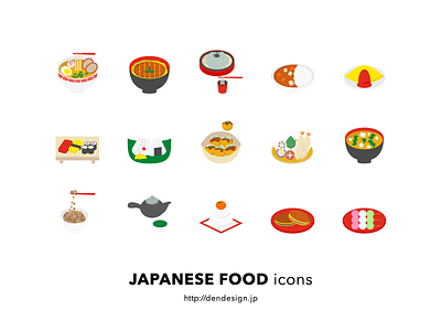 Japanese Food Icons food icon illustration japanese ramen sushi