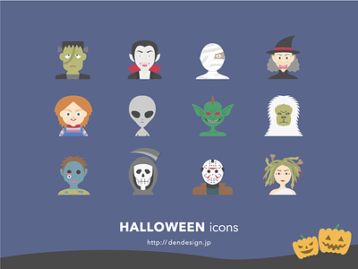 Halloween Icons halloween icon illustration monster