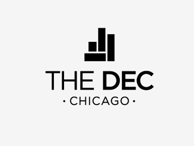 The Dec Lounge branding chicago deck identity logo planks skyline wood