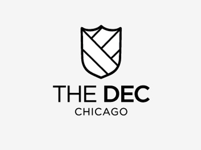 The Dec Lounge bar branding chicago deck identity logo planks wood