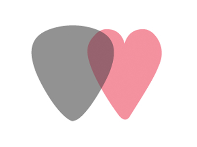 Guitar Pick + Heart Logo by Kristina Zmaic on Dribbble