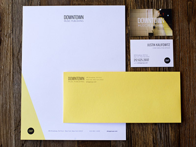 Music Publishing Print Collateral business card collateral dmp envelope kristina letterhead music publishing zmaic