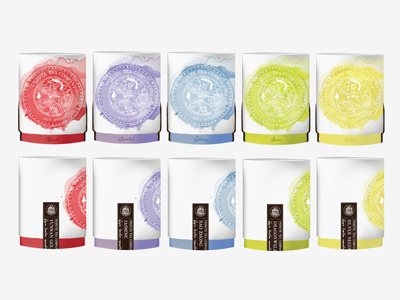 Tribute Tea Packaging Colors branding identity illustration packaging tea watercolor