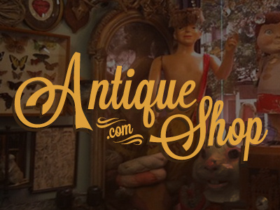 Antique Shop Logo antiques branding identity lettering logo store vintage