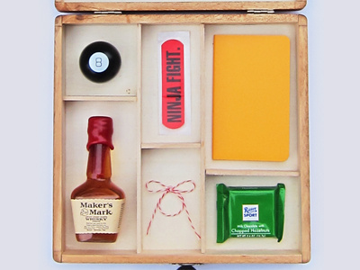 Holiday Survival Kit gift hand made package design screen printing