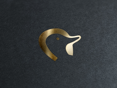 Duck + Horseshoe Logo brand identity branding duck gold horseshoe logo
