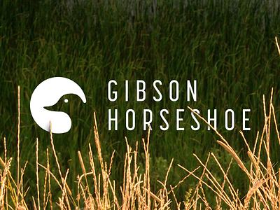 Gibson Horseshoe - Logo Mockup bird brand identity branding duck hunting logo marsh
