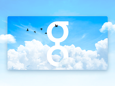G Monogram and Mockup birds brand identity branding card clouds logo mockup sky