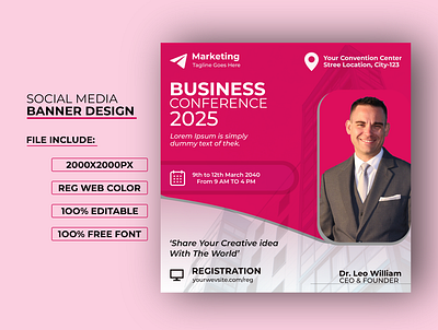Social Media Business Banner Design advert graphic design marketing