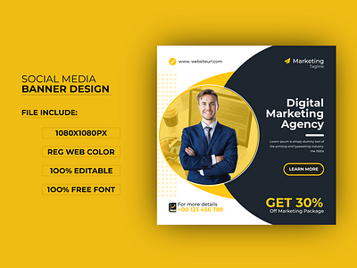 Marketing Social Media Banner ad design agency banner design business commercial facebook design graphic design instagram design marketing post design social media design web design