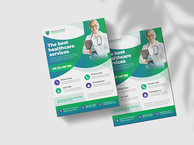 Healthcare flyer design advertisement care corporate flyer flyer design health medical medical flyer print design visual design