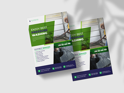 Pressure washing flyer design advertisement brochure design flyer graphic design illustration pressure washing print design