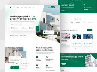 Find My Place - Real Estate Landing Page apartment homepage housing landing page minimal minimalist product design properties property real estate real estate rent sell ui ux web design website design